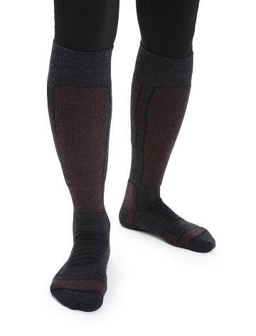 Skarpety Icebreaker Merino Ski+ Medium Over the Calf Damskie Czarne | PL 1527VRWD